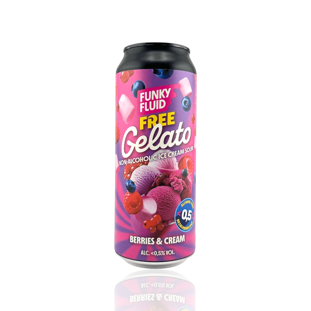 Funky Fluid - Free Gelato Berries & Cream 500ml Puszka z Kaucją
