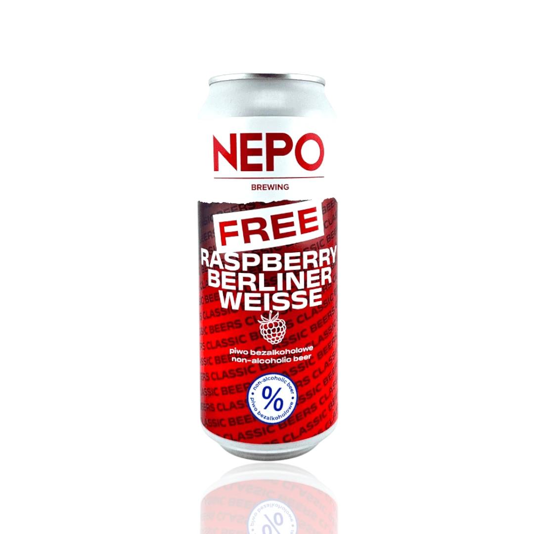 Nepomucen - Free Raspberry Non-Alcoholic Berliner Weisse 500ml Puszka z Kaucją